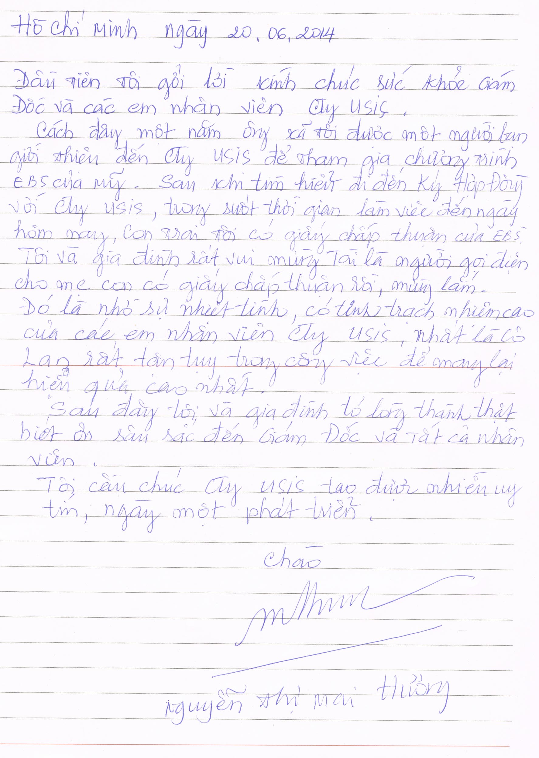 Bà Nguyễn Thị Mai Hương